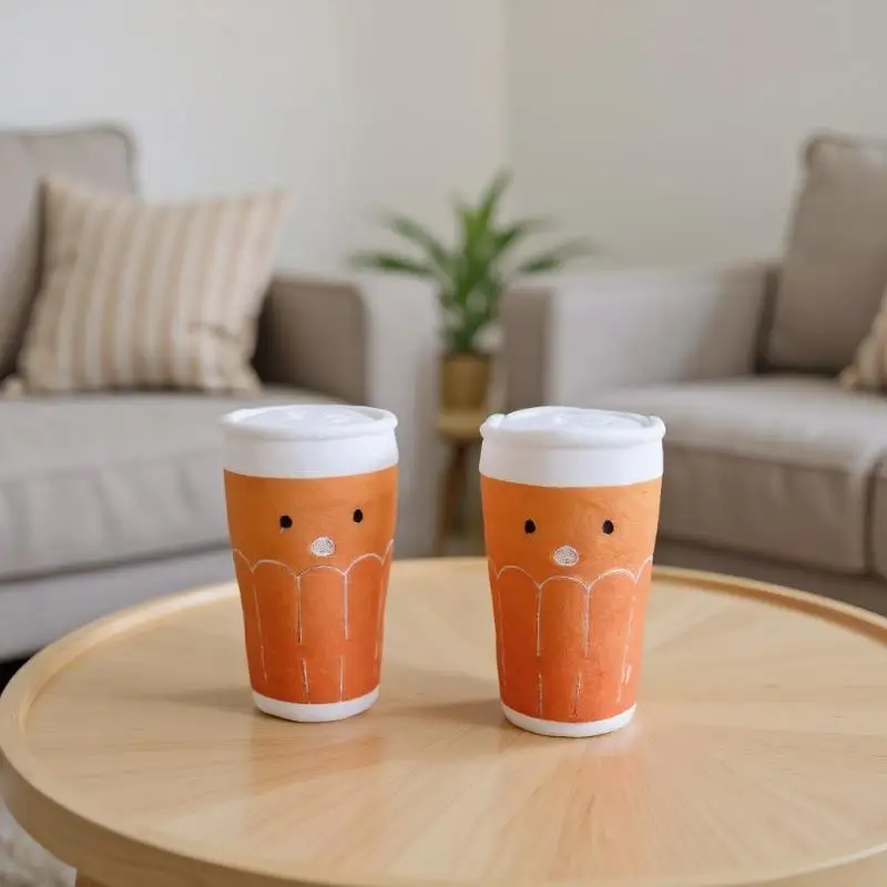 

1/2PCS Cute Creative Orange Blueberry Cold Drink Plush Doll Stuffed Toy Keychain Backpack Pendant Bag Hang Ornament Ragdoll Gift