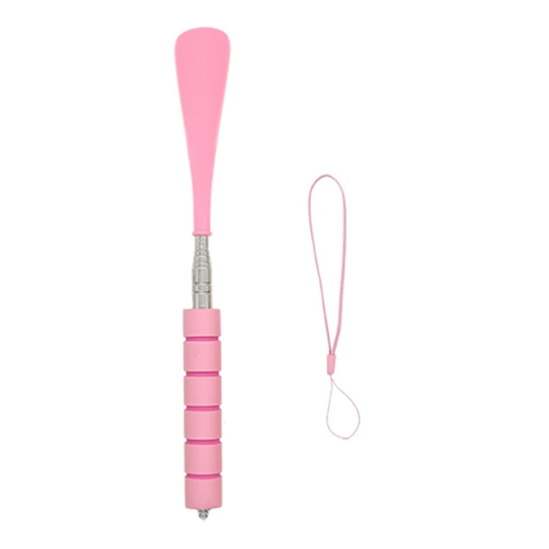 340D Foldable Stainless Steel Footwear Assistant Stainless Steel Telescopic Extendable Long Shoe Horn Shoe Lift Helper Tool