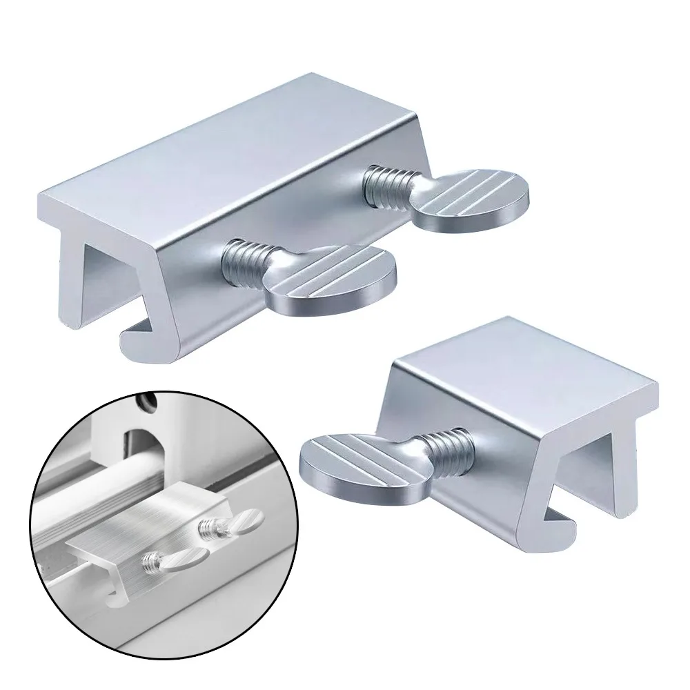 New Aluminum Alloy Window Locks Sliding Security Safety Sliding Door Clips Adjustable Fixed Limit Device Window