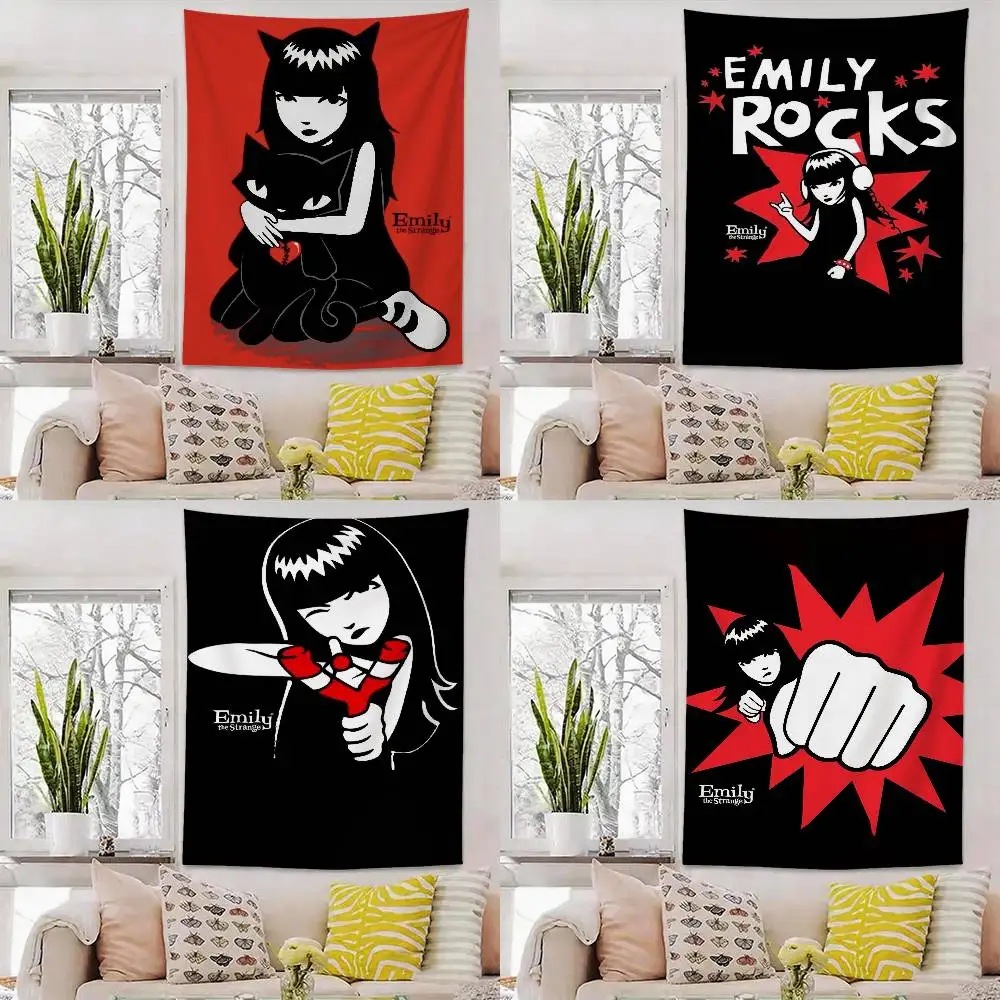 E-Emily The S-Stranges Flags Wall Hanging Background Art Banner for Bedroom Home Outdoor Decor