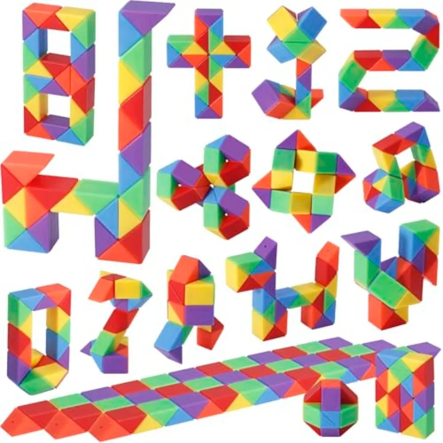 

30 Pack Mini Fidget Snake Cube Toys Goodie Bag Stuffers for Treasure Box Toys for Classroom Twist Puzzle for Party Favors Birth