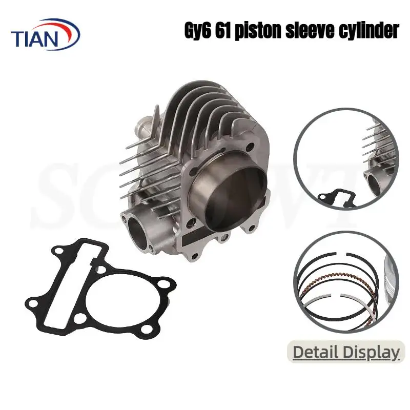 Motorcycle 61mm Engine Cylinder Piston Gasket Ring Kit Motor FOR GY6 150CC 180CC Big Bore Scooter Motoblock ATV Equipment Parts