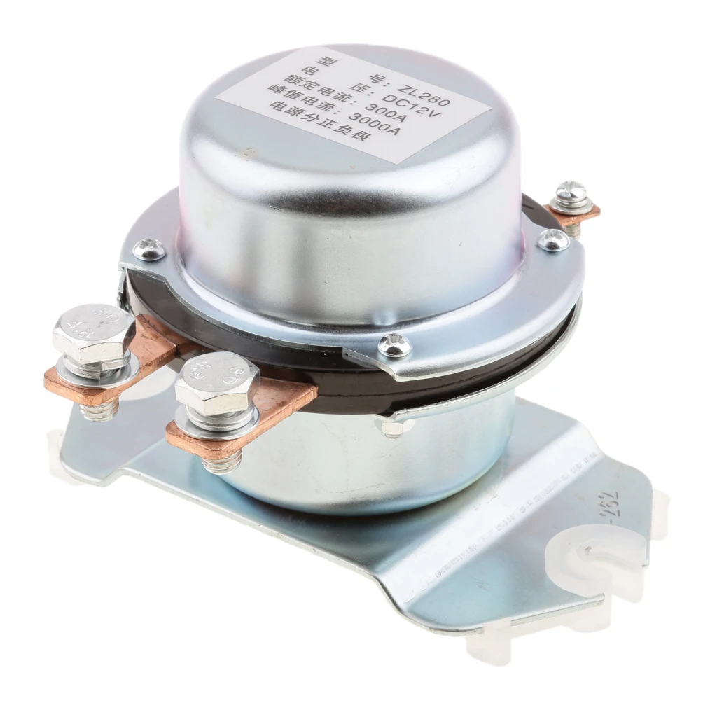 12V Powerful Solenoid Relay Battery Isolation Switch 300A Metal Continuous Duty for Vehicles