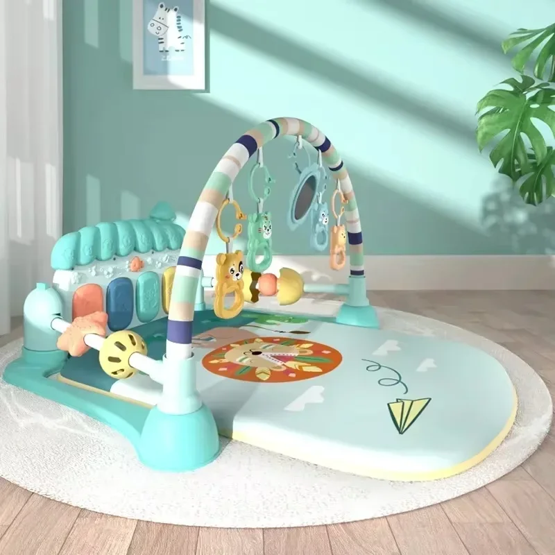 Brinquedos para bebés, tapetes musicais para brincar, piano, brinquedos para recém-nascidos, tapete para atividades em posição prona, mordedor para be