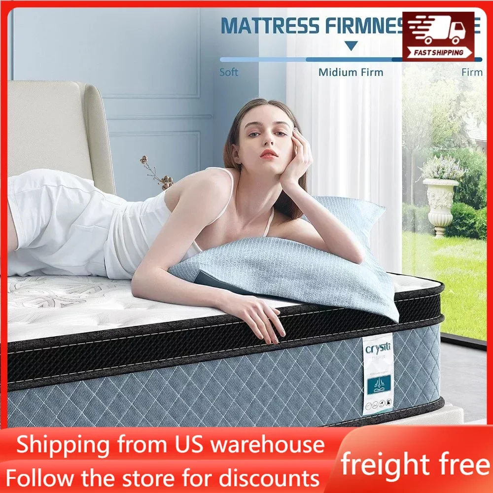 

10 Inch Memory Foam Mattress with Innerspring Hybrid Full Size Mattress in a Box Pressure Relief & Supportive Double Mattress