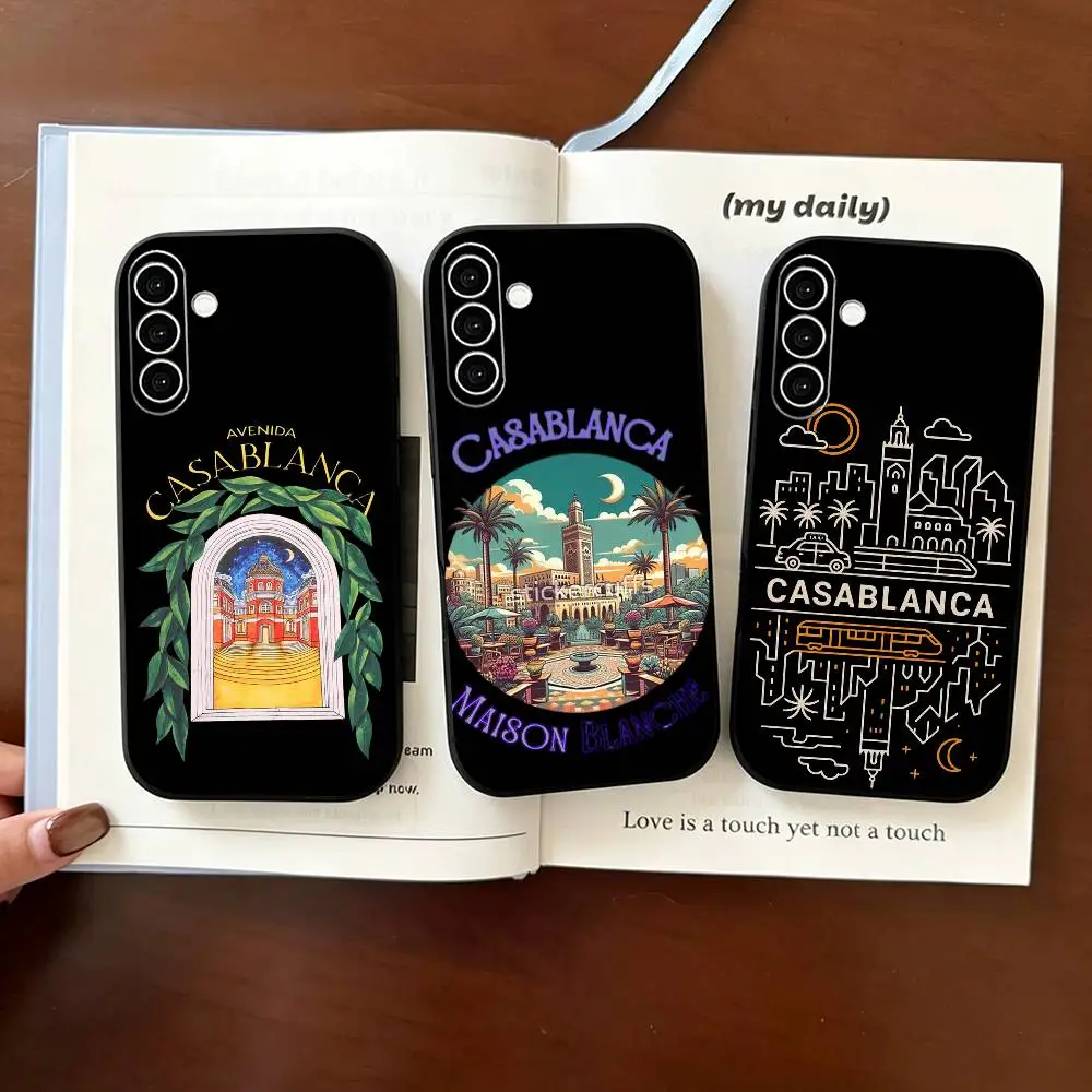 Casablanca Art  Phone Case For Samsung Galaxy A73,A72,A71,A70,A53,A52,A51,Others Soft Black Cover