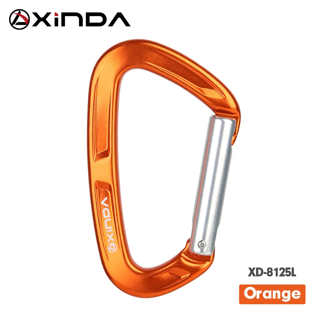 XINDA Professional Top Quality 25KN Rock Climbing Straight Quickdraw Spring-loaded Gate Aluminum Carabiner Outdoor Kits