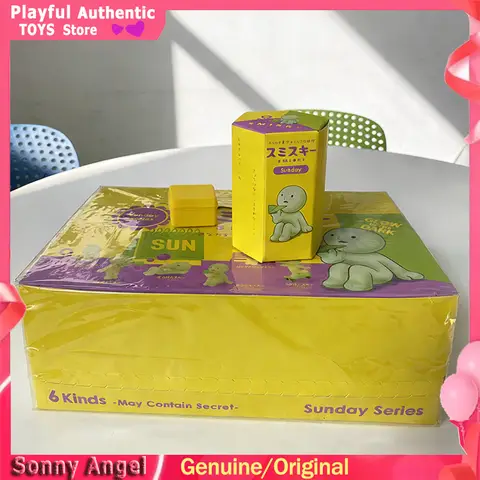 Sonny Angel Genuine Smiski Sunday Series Mystery Blind Box Anime Figures Doll Desktop Kawaii Ornament Collection Birthday Gifts