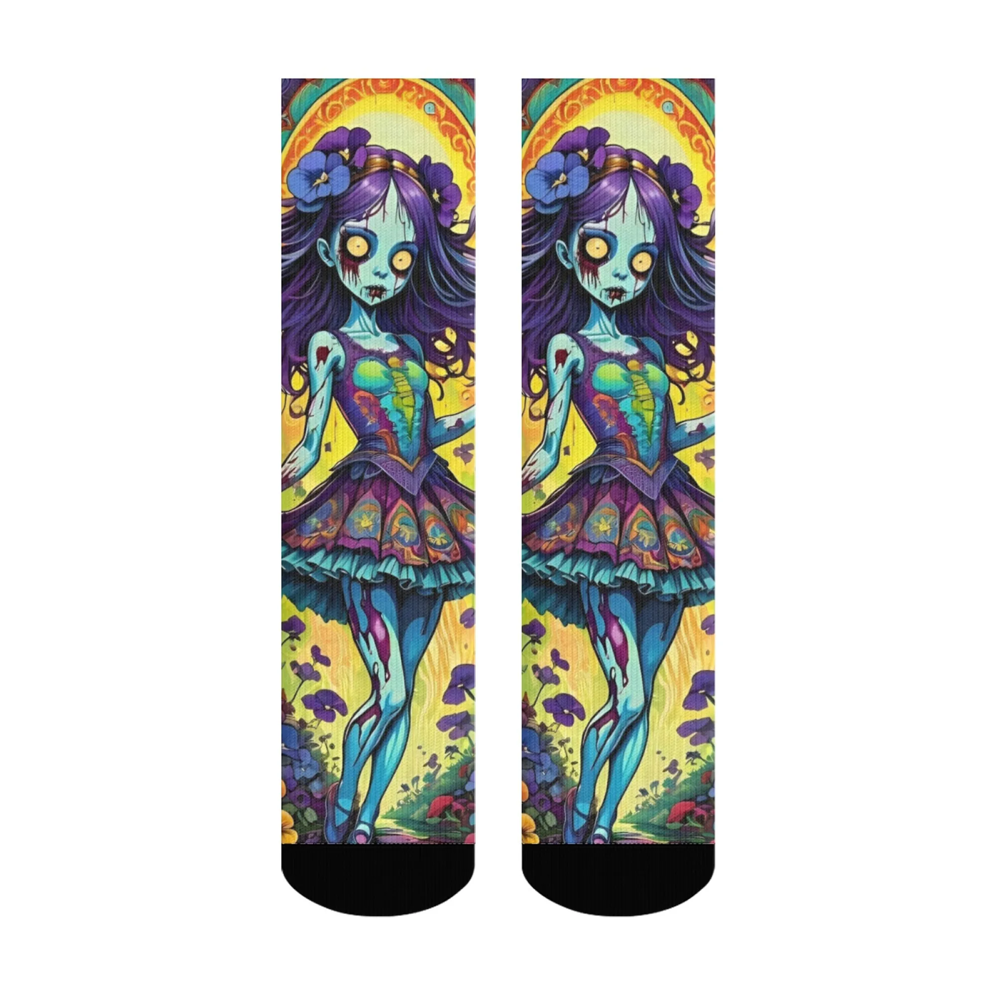 

Новые забавные спортивные удобные теплые носки в стиле Харадзюку с изображением призрака и зомби, подходящие для празднований Хэллоуина