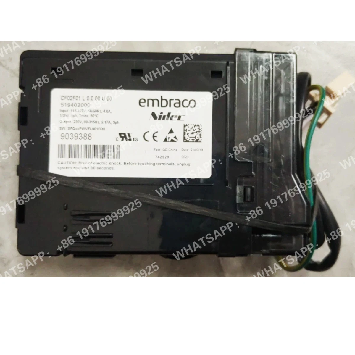 Placa Controladora de Compressor de Refrigerador Embraco CF02F01L 0.0 00 U 00 115-127v