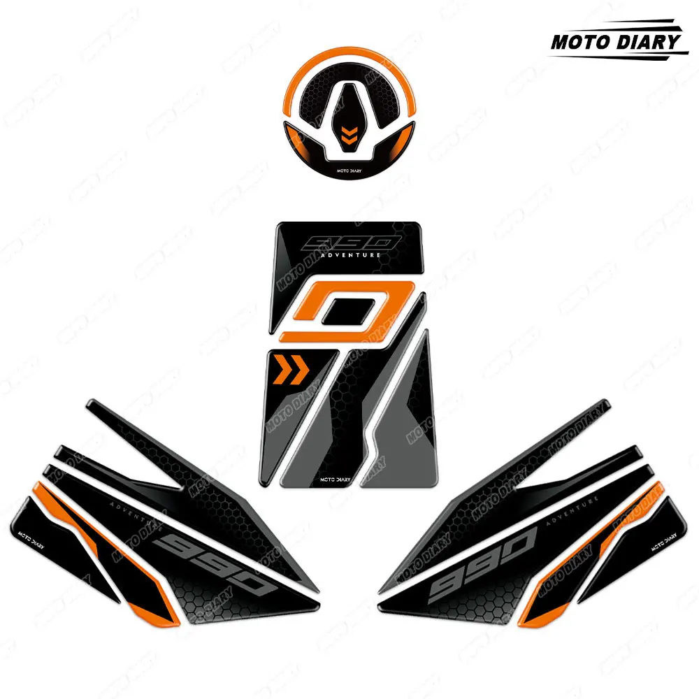 Stiker bantalan tangki bahan bakar sepeda motor 3D stiker pelindung tangki tahan air untuk KTM 990 DUKE Duke990 2024