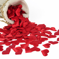 100/200Pcs Artificial Love Heart Petals Valentine's Day Wedding Party Confetti Petals Sponge Satin Fabric Table Bed Decorations
