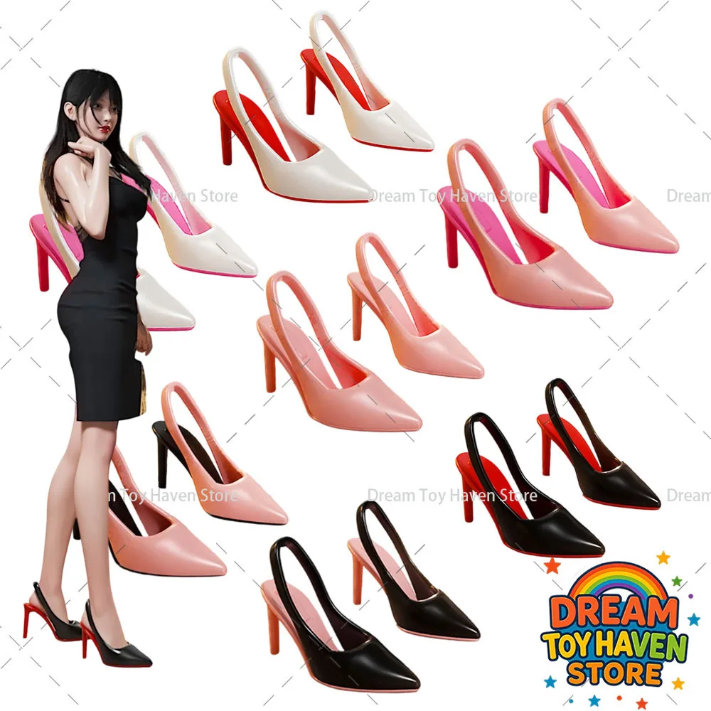

Candy Color 1/6 Female Soldier High Heel Shoes Cute Anime Girl Pointed Toe Shoes Sandals Fit 12Inch Action Figure Body Dolls