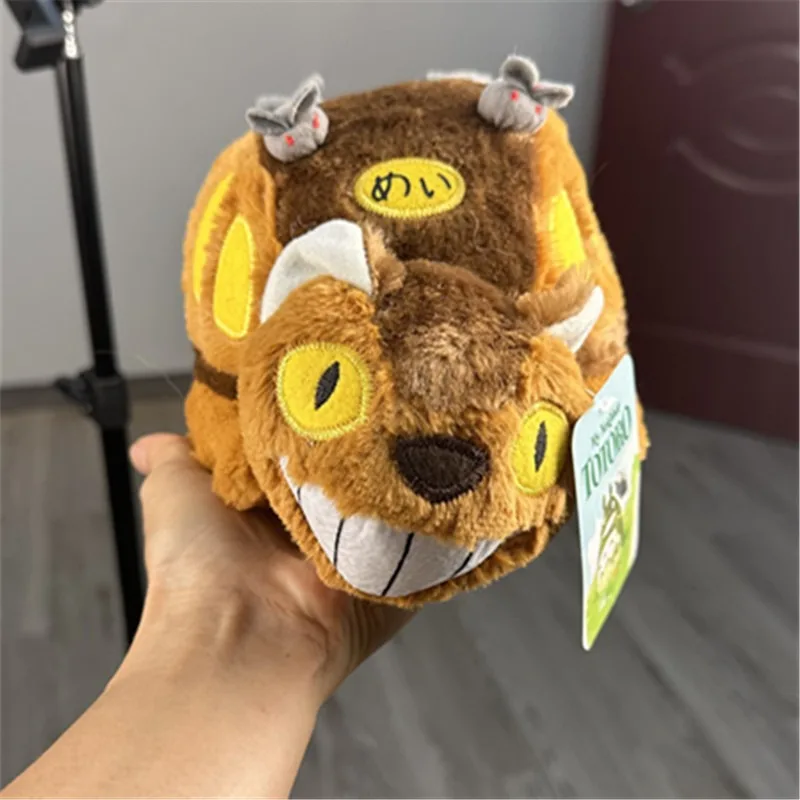 Animação dos desenhos animados ônibus totoro boneca macio pelúcia animal brinquedos recheado totoro ônibus crianças presente de aniversário de natal