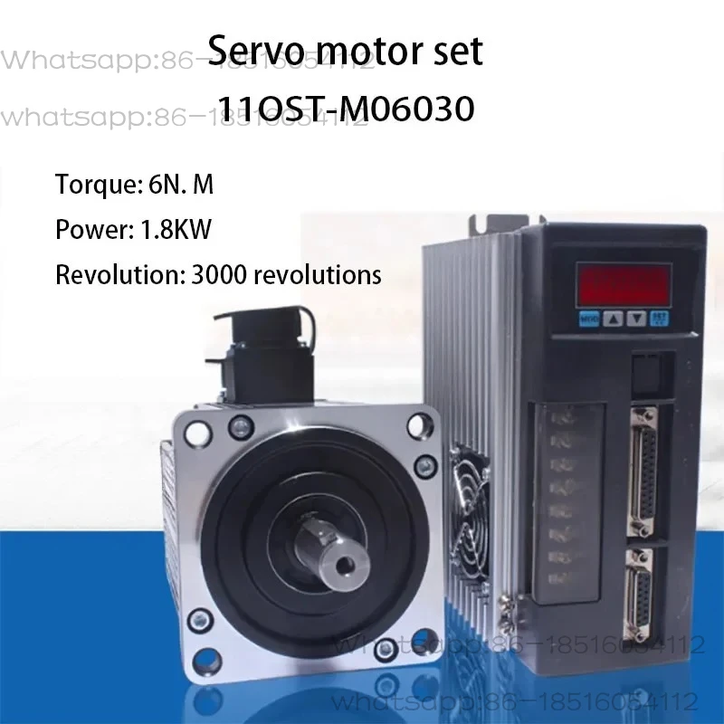 110ST-M06030 AC Servo Motor+driver AASD-30A Set 6N. M 1.8KW Can Be Equipped with Band Brake
