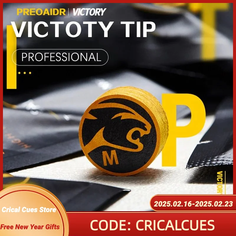 PREOAIDR Victory Tip 14mm Tip 8 layers Leather Pool Cue Billar Tip Cost-effective PREOAIDR Billiard Accessories