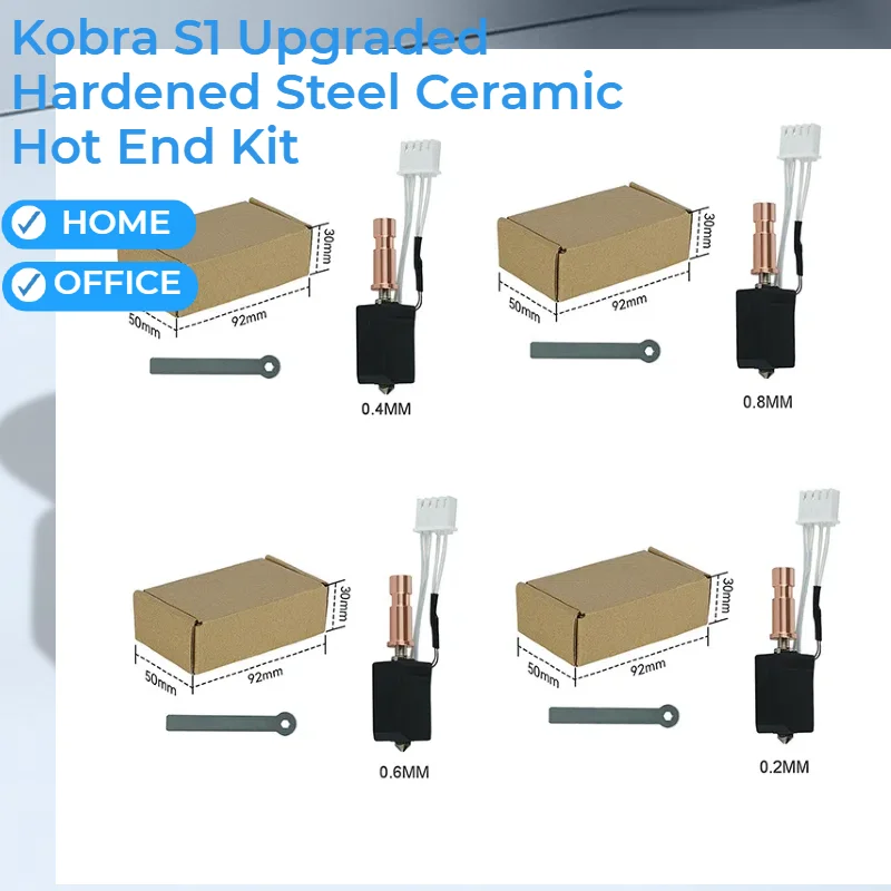 

24V 48W 200K Rapid Heating Kobra S1 Upgraded Hardened Steel Ceramic Hot End Kit S1C 3d Printer 300℃ For Kobra S1 Hotend Ceramic