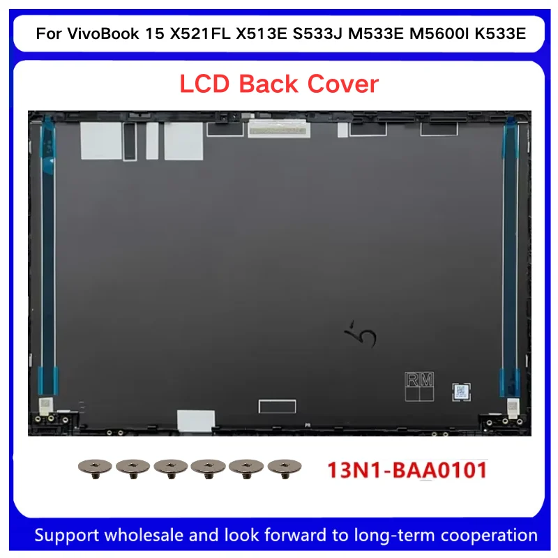 Kailxuling VivoBook 15 X521FL X513E S533J M533E M5600I K533E LCD 뒷면 커버 후면 뚜껑 A 쉘 13N1-BAA0101의 새로운 기능