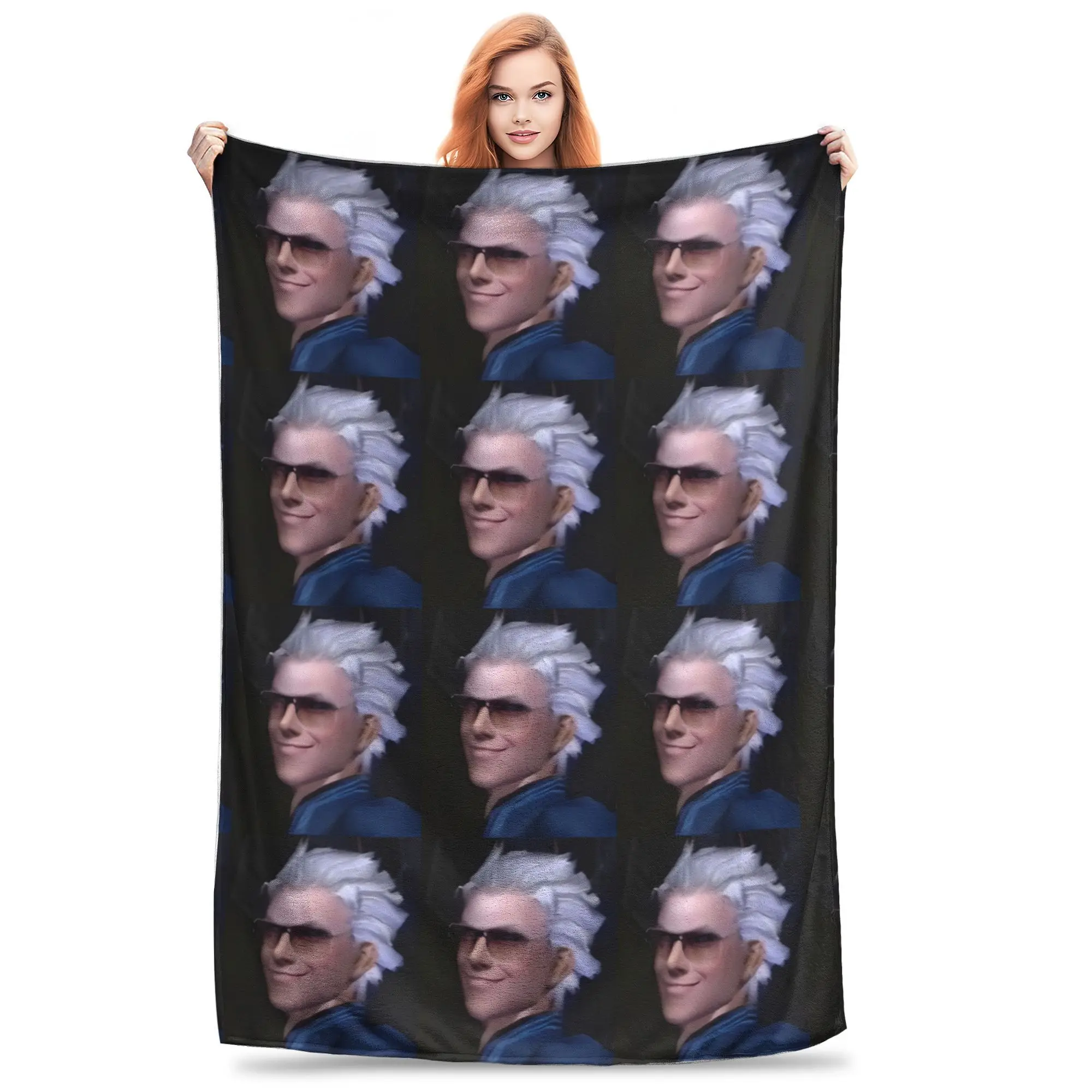 Game Vergil Dmc Blanket Devil May Cry Wool Funny Warm Throw Blanket for Home  Winter