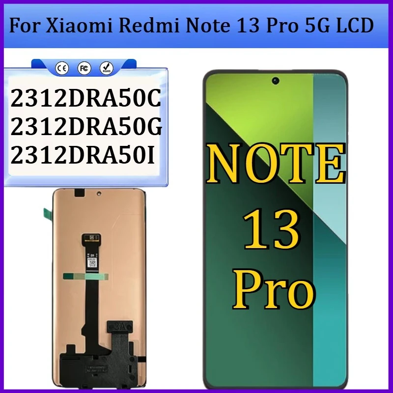 

New TFT For Xiaomi Redmi Note 13 Pro 5G LCD Display Screen Touch Panel Digitizer Assembly For Redmi Note13Pro LCD
