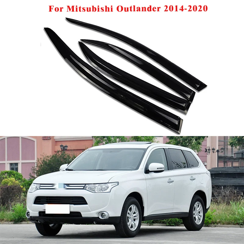 

For Mitsubishi Lancer EX 2008-2017 Side Window Visor Guard Vent Awnings Shelters Rain Sun Deflector Guard Smoke Adhesive Cover