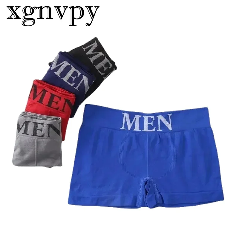 xgnvpy Men\'s Panties Letter Printing Underwear Boxershorts Men Soft Boxer Shorts 2022 Breathable Male Elastic Underpants