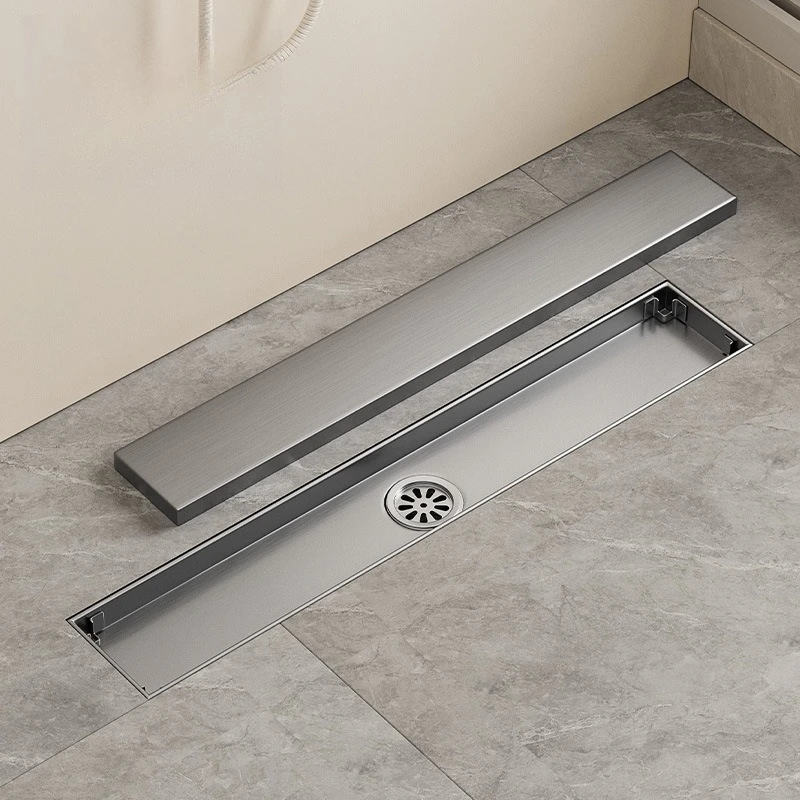 304 Stainless Steel Gold Hidden Extended Floor Drain Anti-Odor Shower Bathroom Drainer