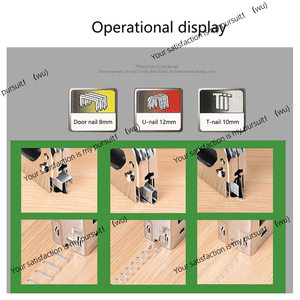 1000 pcs, U/door/T/staple machine, suitable for woodworking furniture, home DIY decoration, hand tools - view 3