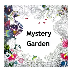 Mystery Garden-Livre d'art anti-stress pour adultes et enfants, coloriage, nettoyage