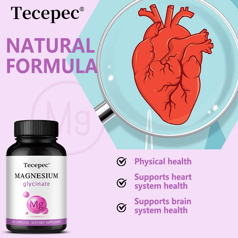 المغنيسيوم الجليسينات 1000 ملغ (يساوي 200 ملغ المغنيسيوم) - كبسولات جليسينات المغنيسيوم النقي، معبدة للحصول على أقصى قدر من الامتصاص #4