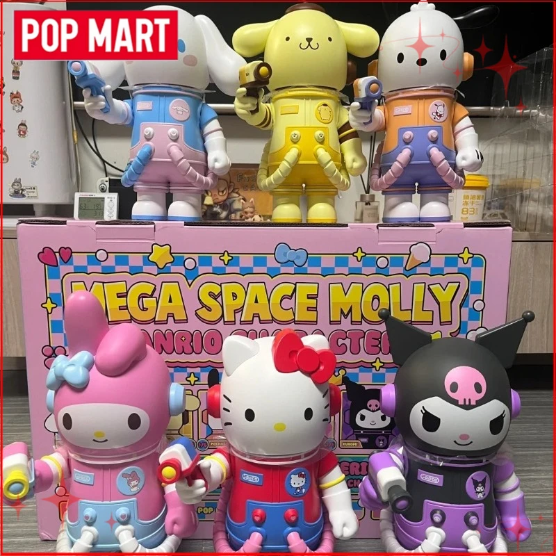 

POP MART SPACE MOLLY 400% семейная серия Sanrio, слепая коробка, коллекция Mega, фигурка ручной работы, идеальная игрушка, рождественские подарки