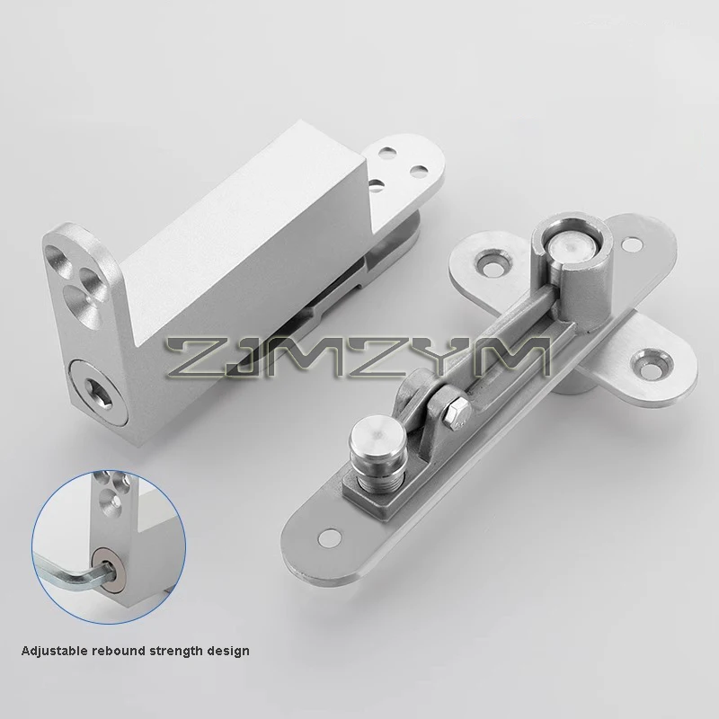 Imagem -05 - Fecho de Porta de Madeira Automático Invisível Tampão Hidráulico Dobradiça Pivotante Escondida Mola de Chão Rotação de 360 °