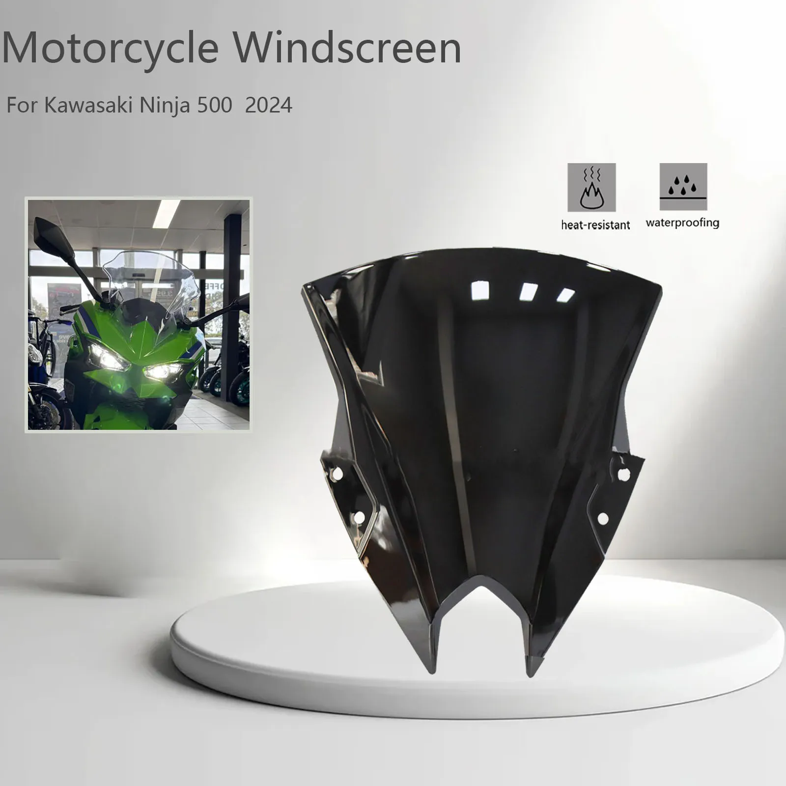 

NEW Double Bubble WindScreen Motorcycle Accessories Fairing Deflector Windshie For Kawasaki NINJA 500 SE NINJA500 2024 2025