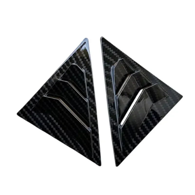For KIA K3 Forte 2009-2013 2010 2011 2012 Car Rear Louver Window Side Shutter Cover Trim Sticker Vent Scoop ABS Carbon Fiber 2
