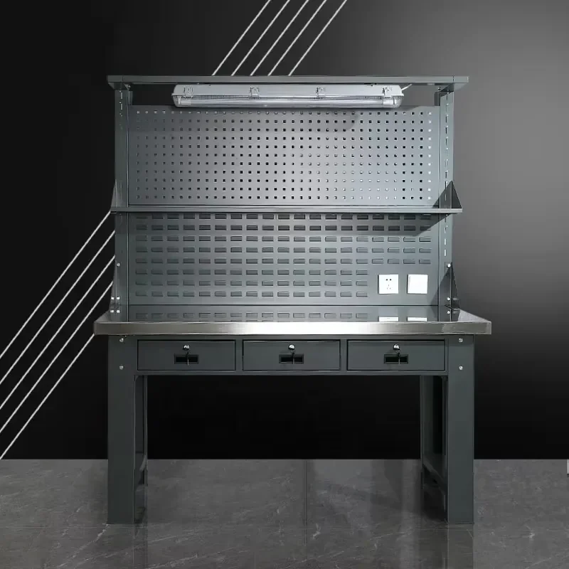 Custom Industrial Stainless Steel Multifunctional Workbench Table Tool Cabinet Heavy 1000KG Load Capacity 3 Drawers OEM