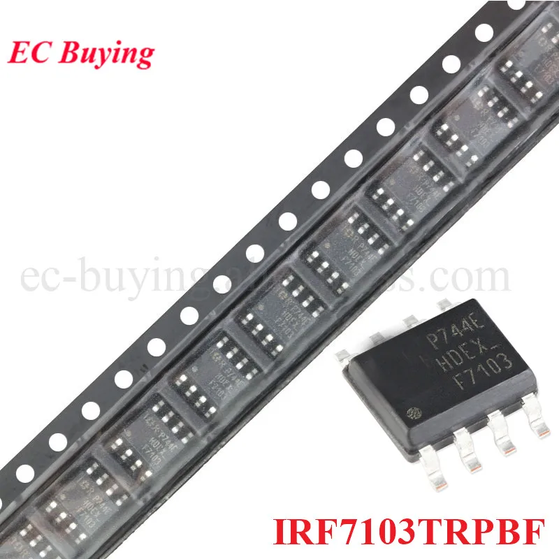 10Pcs/1pc IRF7103TRPBF IRF7103 F7103 IRF7103PBF SOIC-8 N-channel 50V/3A MOSFET IC Chip New Original