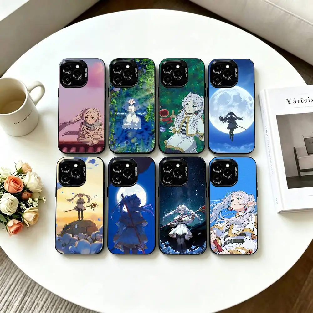 

F-Frieren B-Beyond Journey s End Phone Case For iPhone 17,16,15,14,13,12,11 Plus,Pro Max,XS,Colored Silver Plated Inside Cover