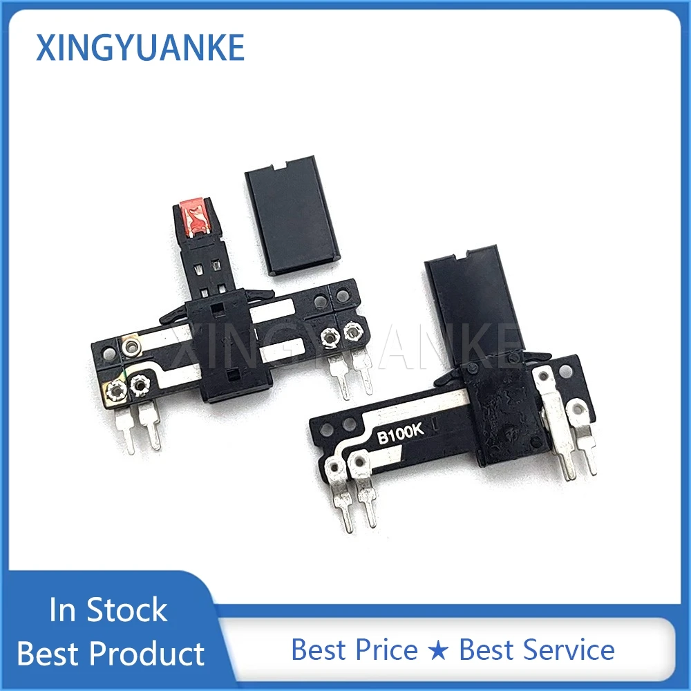 2PCS SC158N 3.5CM Straight Slide Potentiometer 35MM B100K Single With Red Light 5Pin Mixer Fader Stroke 15MM Handle Length 16MM