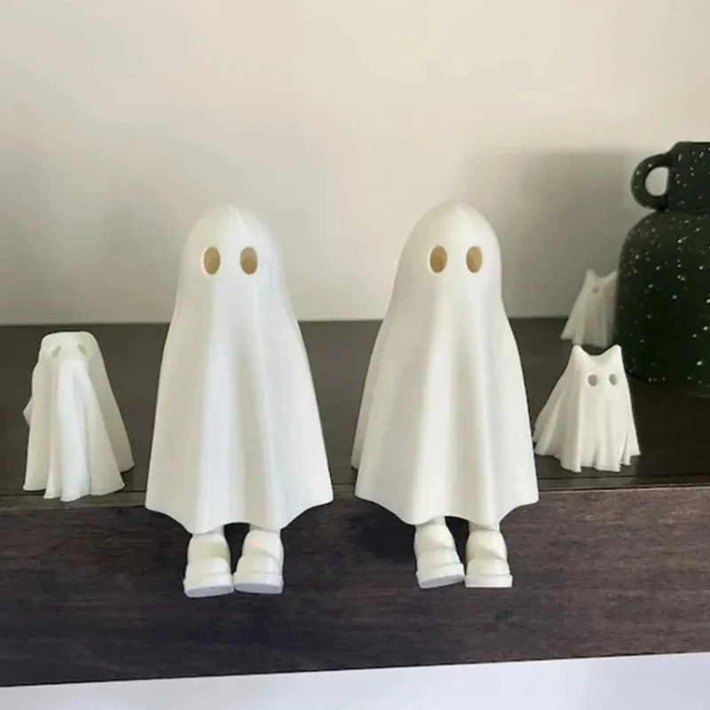 Ghost Little Man Ornament Ghost Villain Activity Foot Decoration Halloween 3D Printed Ghost Villain Ornament