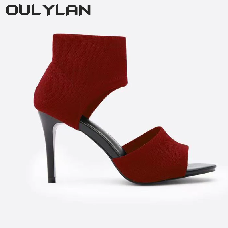 Oulylan  Women Fashion Elegant High Heel Fish Mouth Sandals for Women's Toe Back High Heels Fashion Women's Shoes Sandals