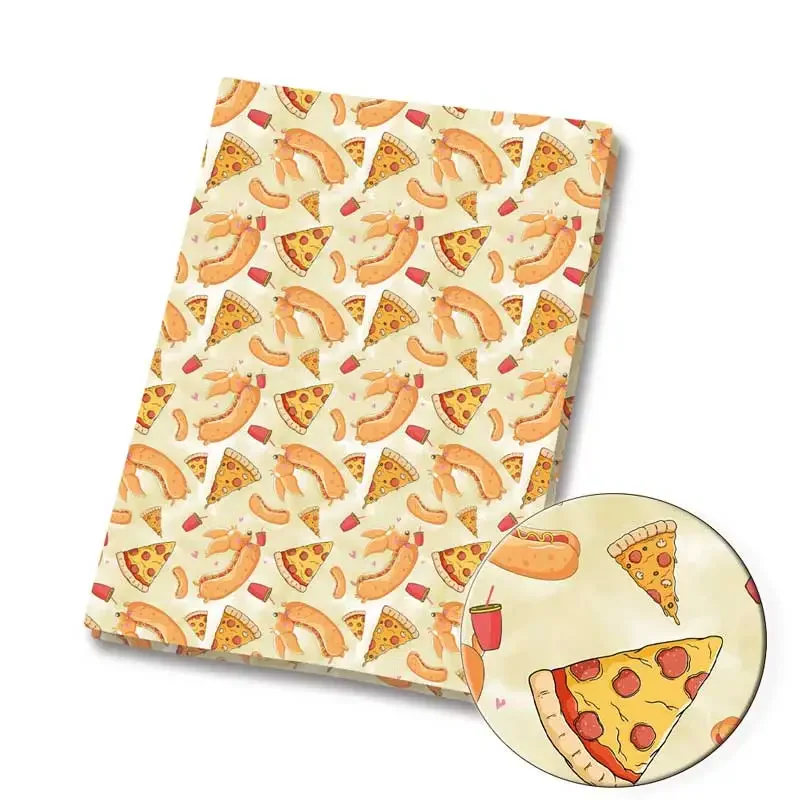 Kuchen Pizza Stoff DIY140*50cm Handgemachte Nähen Patchwork Quilten Baby Kleid Hause Blatt Gedruckt Stoff Nähen Kinder