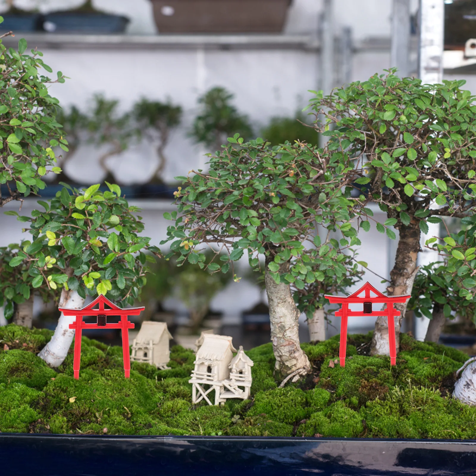 Mini decoración de tanque de peces Torii, estatua artesanal de estilo Zen, Micro paisaje, acuario, 3 piezas