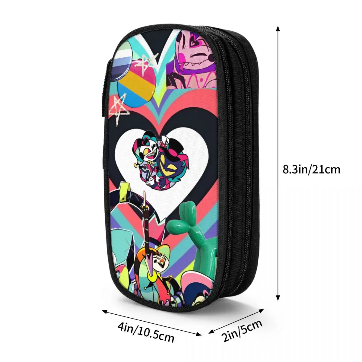 أنيمي Helluva Boss مقلمة موضة حامل قلم حقائب أطفال سعة كبيرة مكتب سستة pencelcases