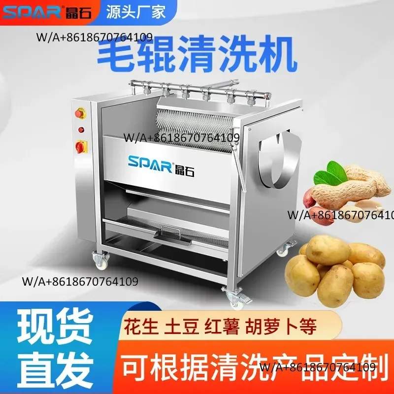Hot Seller Root fruit and vegetable impurity equipment machine ginger taro Chinese herbal medicine brush cleaning