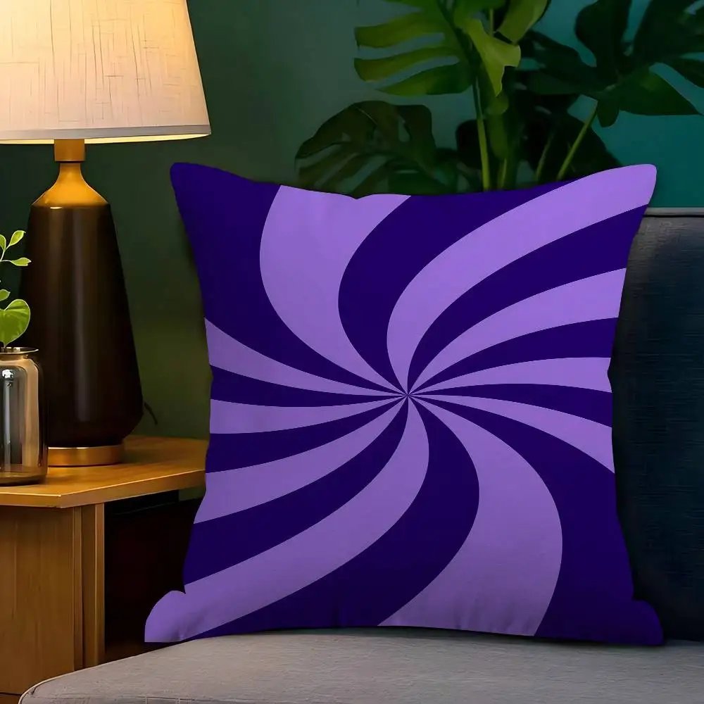 

Purple Swirl Pillow Gift Home Office Decoration Pillow Bedroom Sofa Car Cushion CoverPillow Case