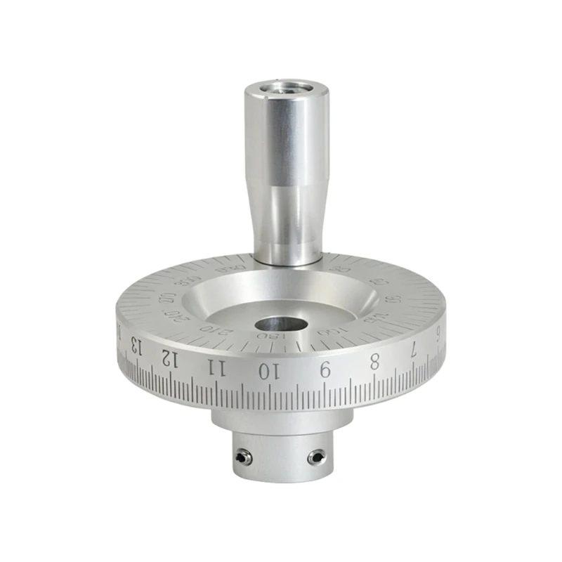  Lathe Handwheel with Engraved Index Marking , Metal Body and Set Screw Center Bore Mount for Adjustment Tasks