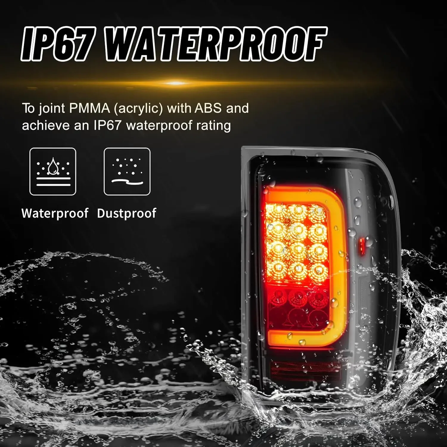 LXBY Full LED Tail Lights for Ford Ranger 2001-2011 LED Taillight Assembly Turn Signal Lights Running Brake Reverse Light view 5