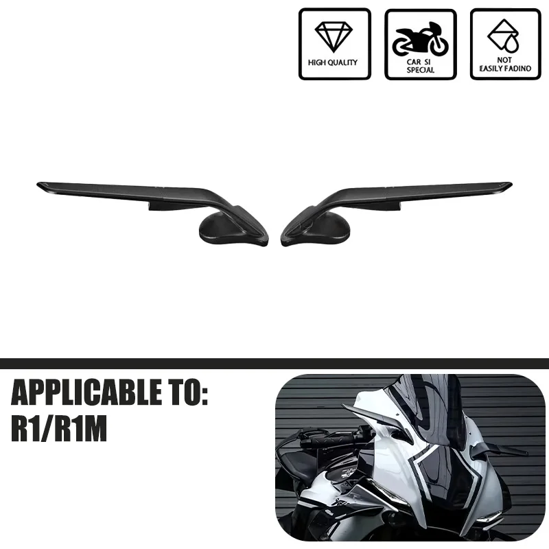 

Зеркало заднего вида для мотоцикла Yamaha YZF-R1 R1M 2020-2025, новое регулируемое боковое зеркало YZFR1 R1 M с сигнальным ветровым крылом