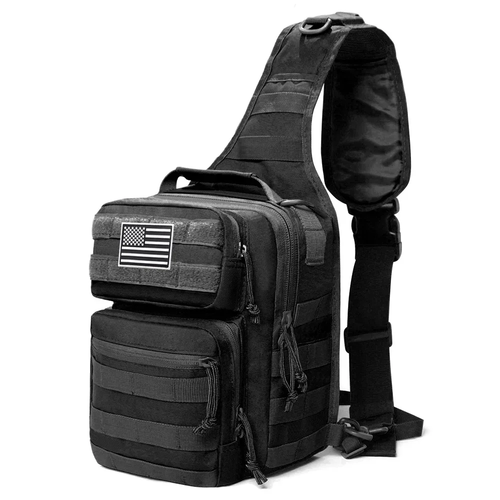 600D  Tactical Single Shoulder Backpack Molle Sling Bag Small EDC One Strap Daypack Tactical Bags  hiking backpacks  travel back