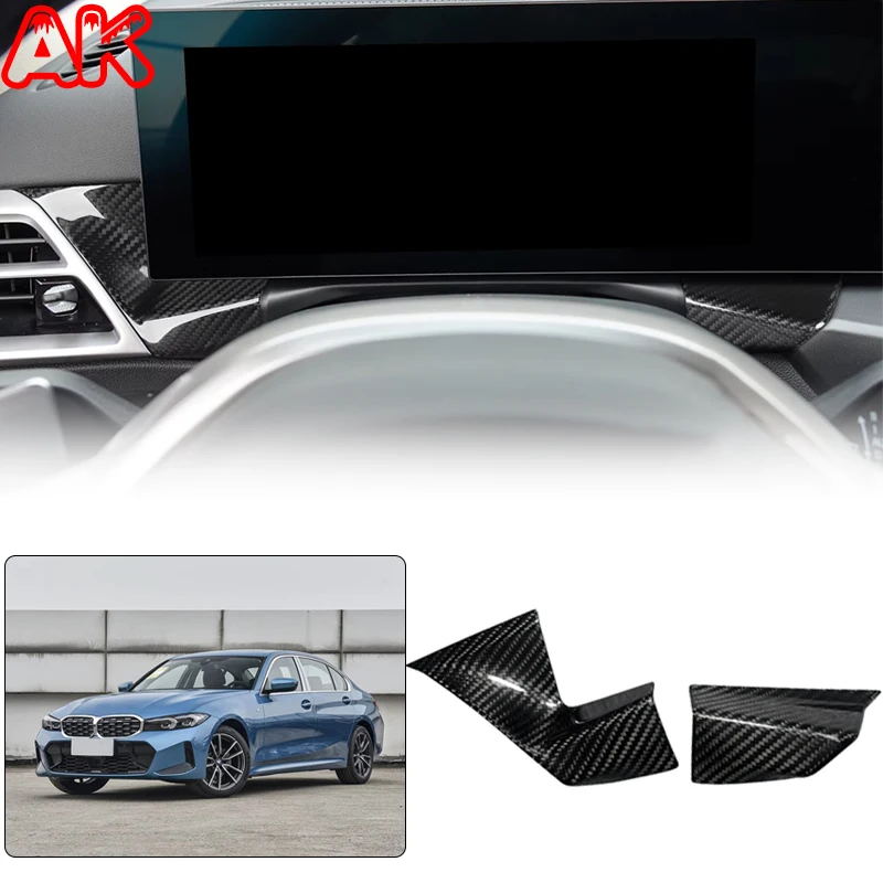 Für BMW 2er 3er 4er Serie G42 G20 G22 G23 G26 M2 G87 M3 G80 G81 M4 G82 G83 24-25+ Echte Carbon-Faser Mittelkonsole Display-Seitenblende